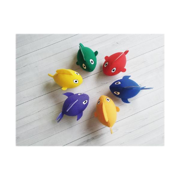 I032 不倒翁小魚 Roly-poly fish set of 6